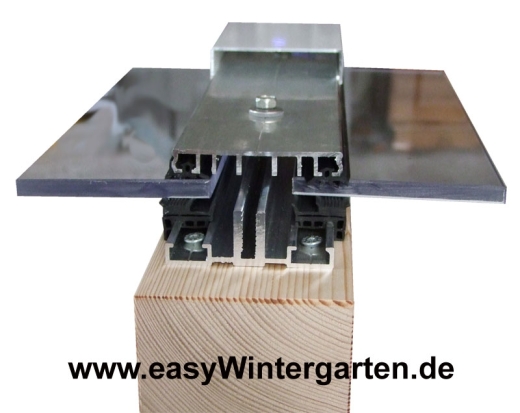 Verlegeprofile Alu für VSG u. Isolierglas 60 mm - Kaltverglasung