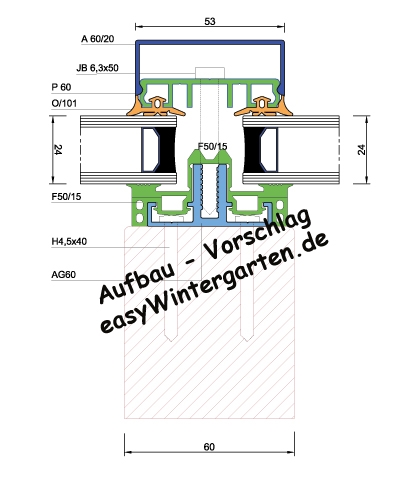 Pfostendichtung F 60-15.e.ZU schwarz