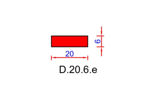 Ausgleichsleiste 6 x 20