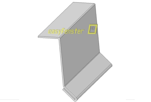 Ortgang 25 x 80 Kantteil Alublech weiß Ortgang 25 x 80 Kantteil Alublech weiß