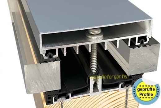 Alu Auflageprofil Komplettprofil AG.100 isoliert für 100 mm Unte Alu Auflageprofil Komplettprofil AG.100 isoliert für 100 mm Unte
