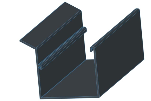 Kastenrinne Alu RAL 7016 für Glasdach