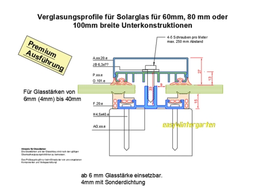 Glas-Glas Module, ca.20% Transparent - 185 Wp 710x1550 mm