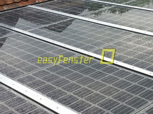 Glasstoßprofil Alu für VSG Glas oder Solarmodule in EV1 - 5Stück
