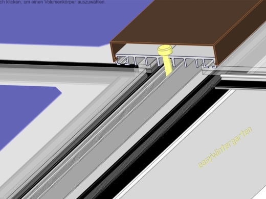 Glasstoßprofil Alu für VSG Glas oder Solarmodule in EV1 - 5Stück