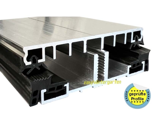 Mittelprofil Auflageprofil für 100 mm Balken Mittelprofil Auflageprofil für 100 mm Balken