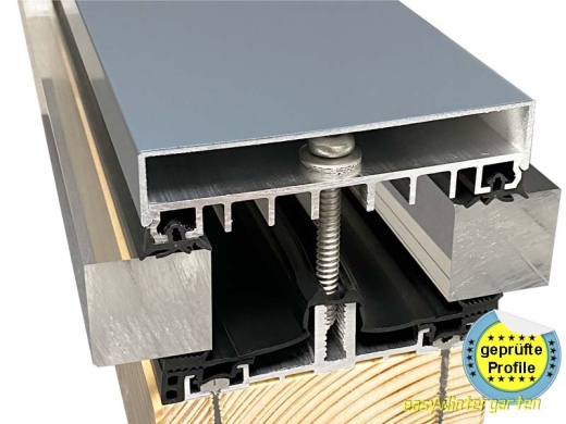 Verglasungssystem für Isolierglas bei 100mm mit AG.100.e Verglasungssystem für Isolierglas bei 100mm mit AG.100.e