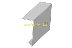Ortgang 35 x 80 x 15 Kantteil Alublech blank Ortgang 35 x 80 x 15 Kantteil Alublech blank