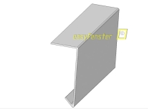 Ortgang 35 x 80 x 15 Kantteil Alublech grau Ortgang 35 x 80 x 15 Kantteil Alublech grau
