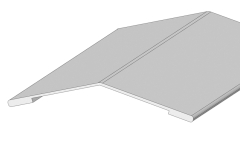Firstblech-Glasdach 80x80 weiss Firstblech-Glasdach 80x80 weiss