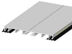 Klemmleiste 120 Alu mit Dichtung für die Glasmontage Klemmleiste 120 Alu mit Dichtung für die Glasmontage