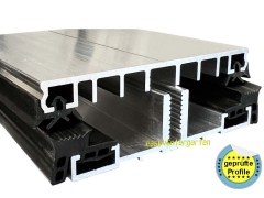 Mittelprofil Auflageprofil für 100 mm Balken Mittelprofil Auflageprofil für 100 mm Balken